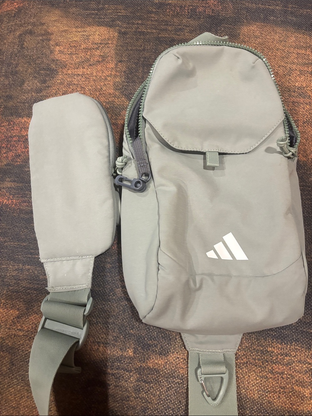 adidas Light Green Crossbody  Sling Belt Bag with Logo